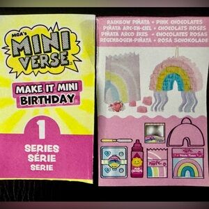 Rainbow piñata chocolates candy birthday 
Miniverse make it mini party celebrate